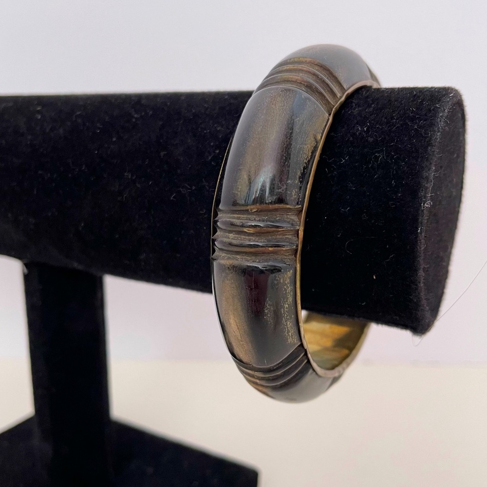 Vintage MARGO'S India Real Wood Boho Summer Tropical Vacation Bangle Bracelet